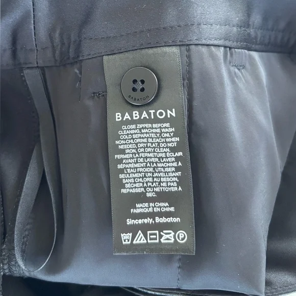 NWT Babaton Black Vegan Leather Agency 3" Mini Short, Size 0 - Picture 5 of 10